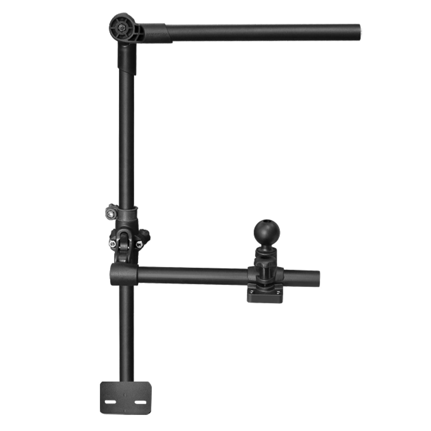 Support de perche pour sondeur Livescope pour kayak, support de sondeur LiveScope pour Garmin et Lowrance, base à visser avec rotule de 1,5", compatible avec les supports RAM à bras double de taille C (moyen)
