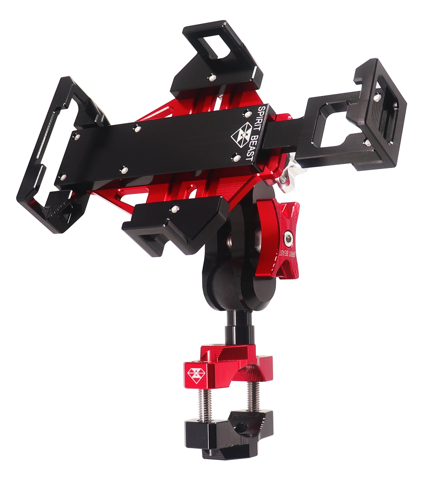 All Metal Motorcycle Phone Mount (Red)