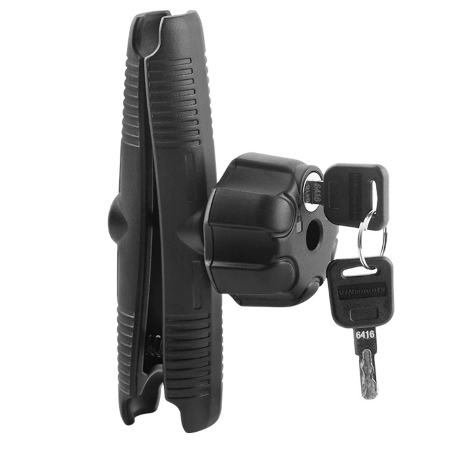 Aluminum 1 inches 6.69''(170mm) Double Socket Arm with Anti-Theft Lock, Fits 1" Ball