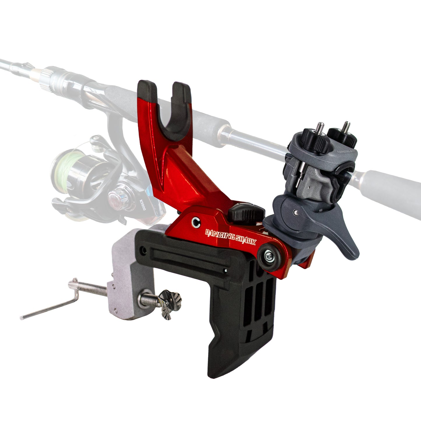 WINDFRD Offshore Trolling Fishing Rod Holder with Enlarge Clamp for Boat, Heavy-Duty for Big Game Fishing Rod, Innovative 1S Quick Release