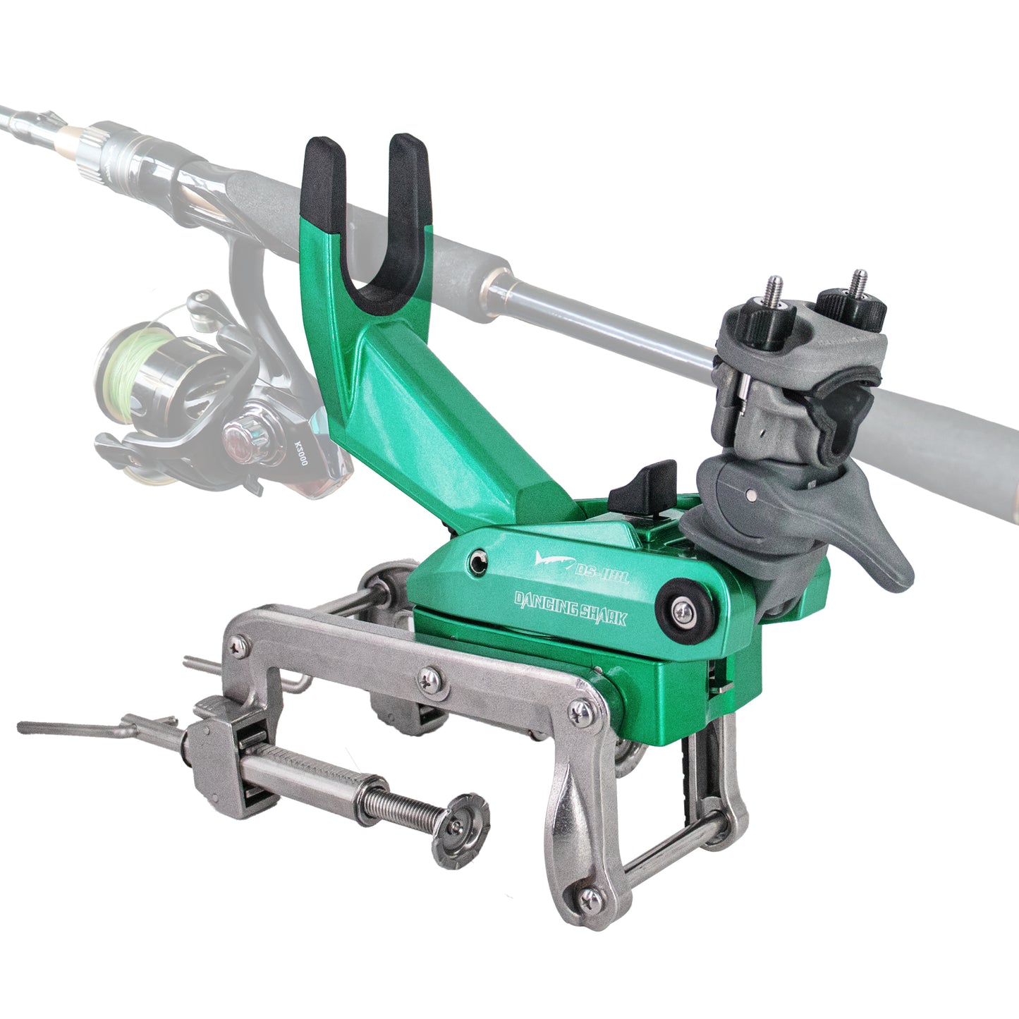 Support de canne à pêche à la traîne hauturière WINDFRD avec pince élargie pour bateau, robuste pour canne à pêche au gros, système de libération rapide innovant 1S
