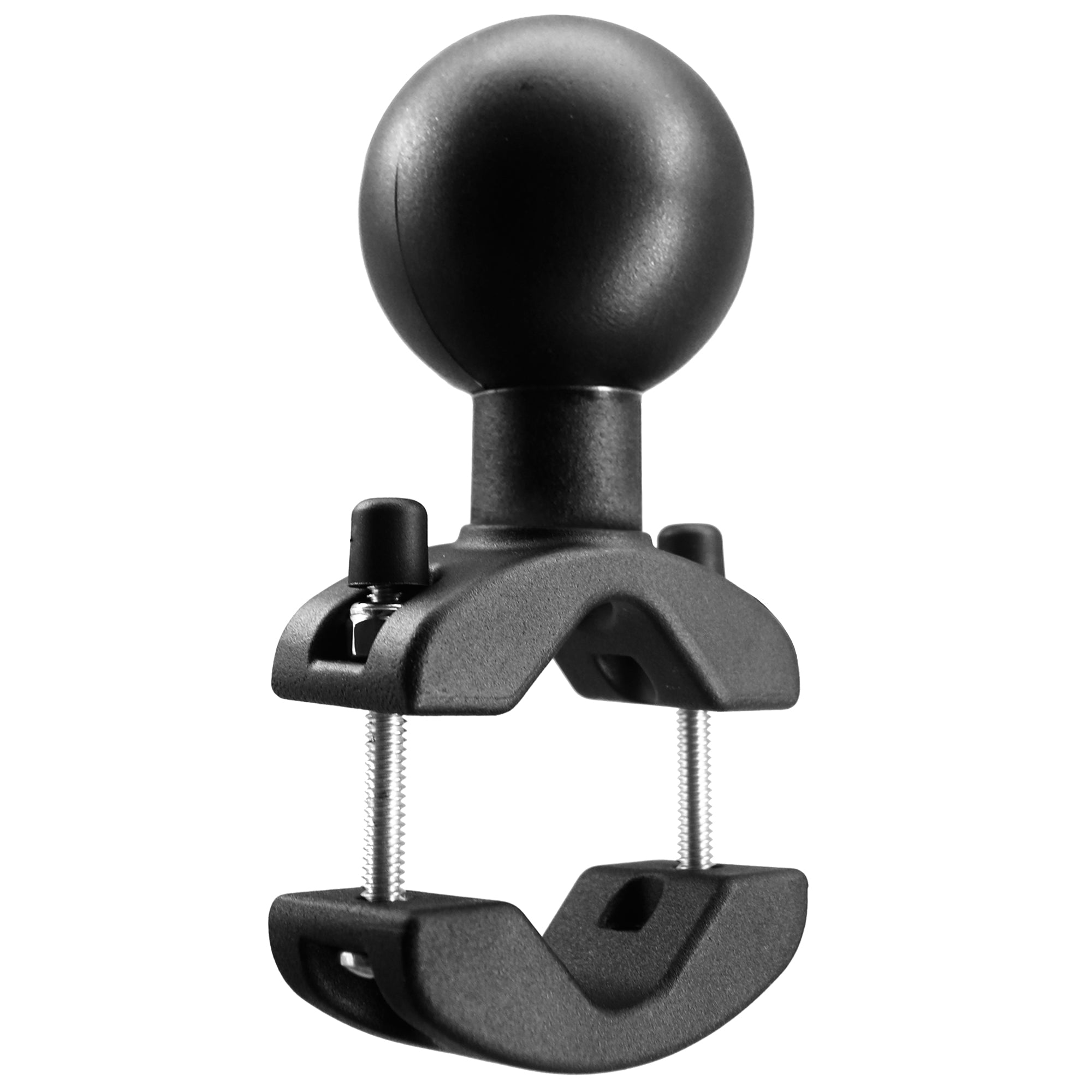 Aluminum Grab Bar Clamp Mount Base with 2.25'' Ball for Rails 1.18'' to 2'' in Diameter