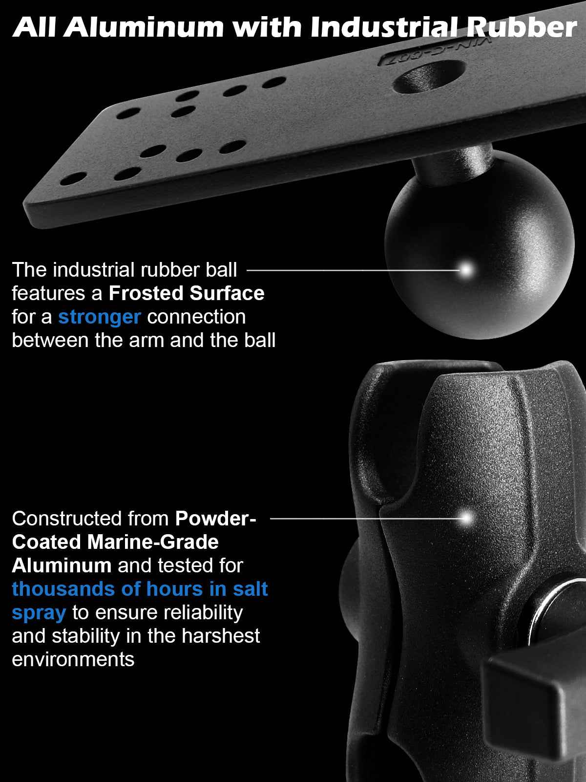 1.5" Ball Fish Finder Mount with Short Arm