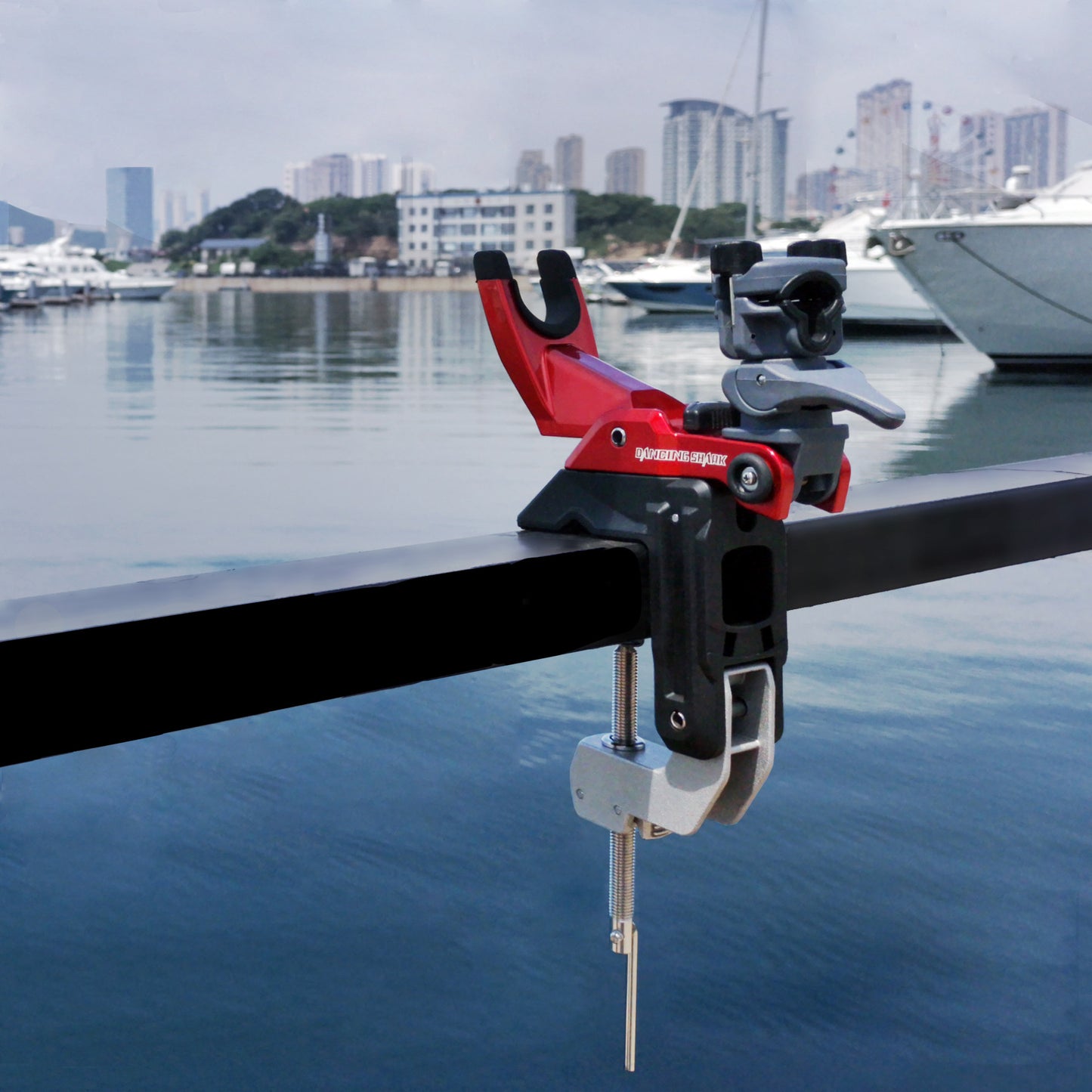 WINDFRD Offshore Trolling Fishing Rod Holder with Enlarge Clamp for Boat, Heavy-Duty for Big Game Fishing Rod, Innovative 1S Quick Release