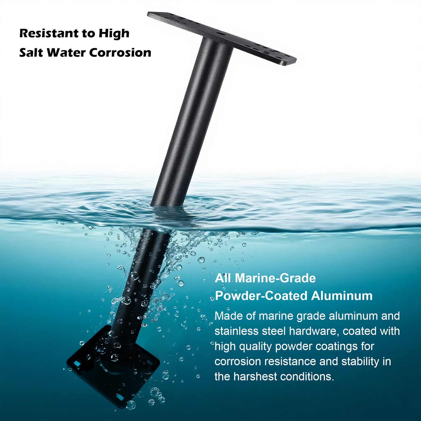 WINDFRD All Aluminum Fish Finder Mount, Marine Electronics Mount Holder for Boat, Securely Holds 5" to 16" Screens, Compatible with Garmin, Lowrance and More Depth Finder