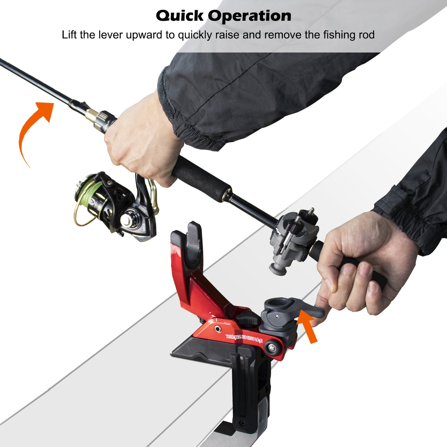 WINDFRD Offshore Trolling Fishing Rod Holder with Enlarge Clamp for Boat, Heavy-Duty for Big Game Fishing Rod, Innovative 1S Quick Release