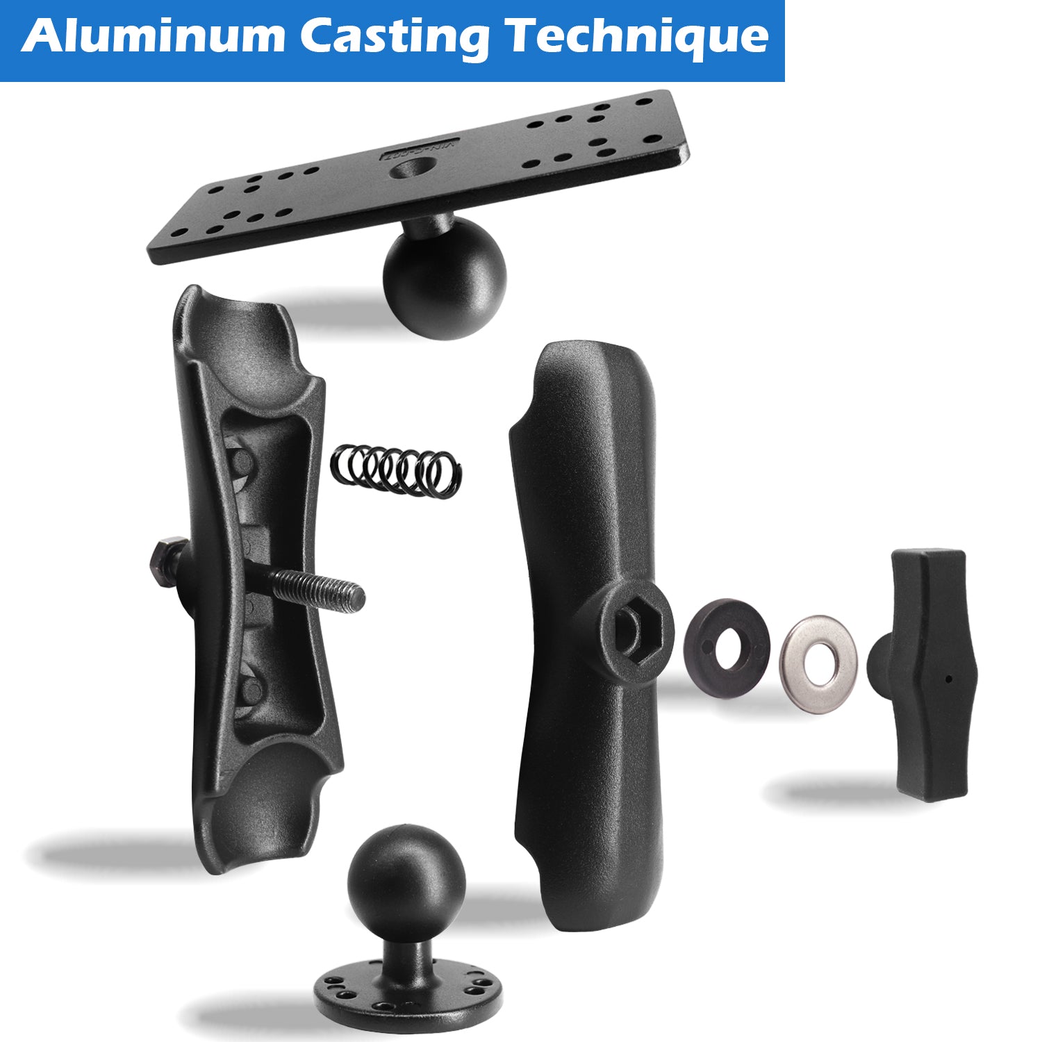 1.5" Ball Fish Finder Mount with Medium Arm