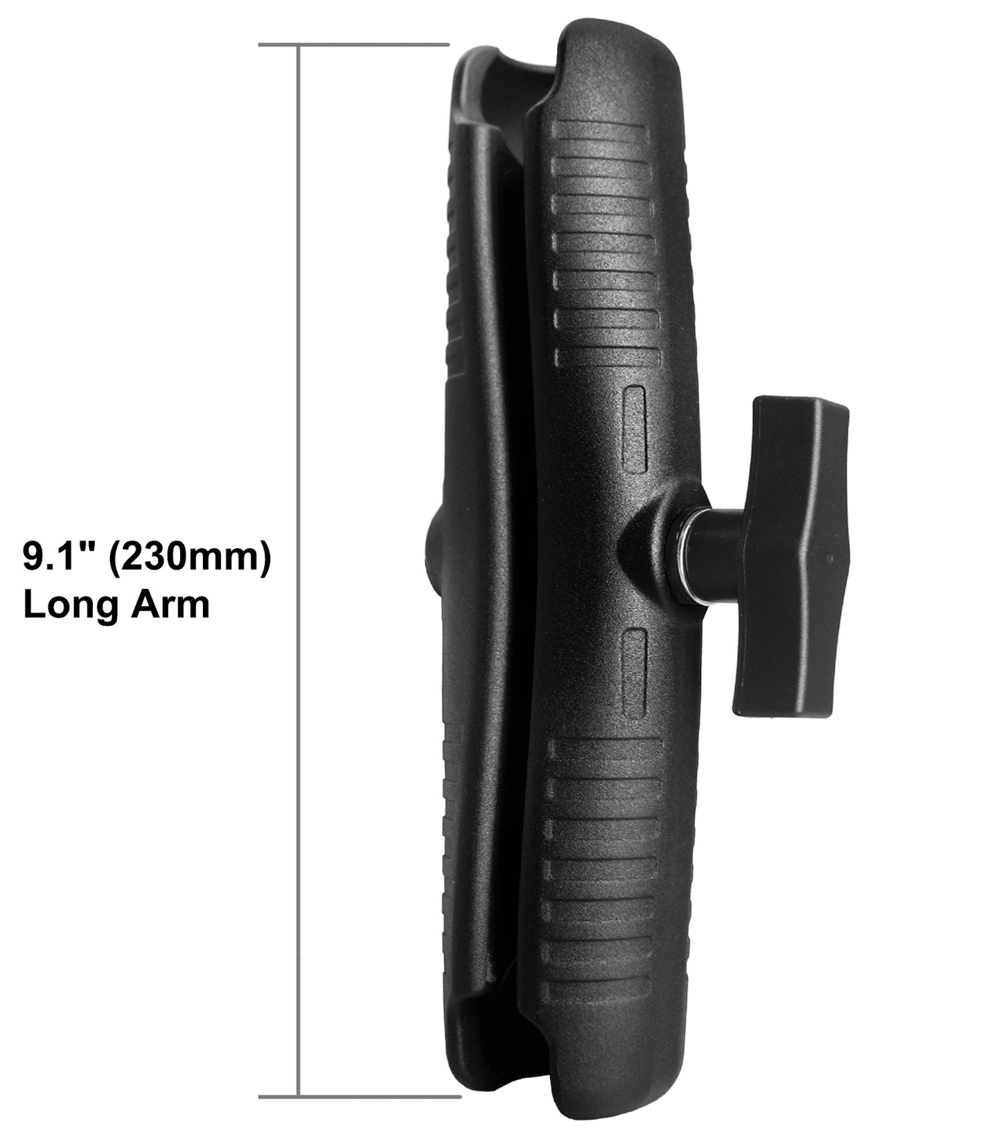 Bras à double douille WINDFRD en aluminium de 23,1 cm de long pour accessoires à rotule de 38 mm (1,5 po/taille C), pince puissante, robuste, compatible avec les supports RAM, iBolt et plus encore.