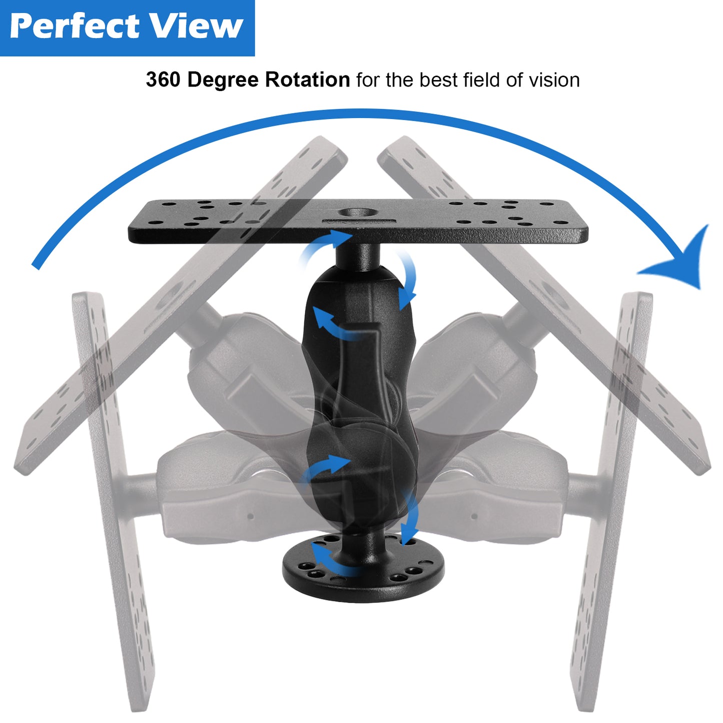 1.5" Ball Fish Finder Mount with Short Arm