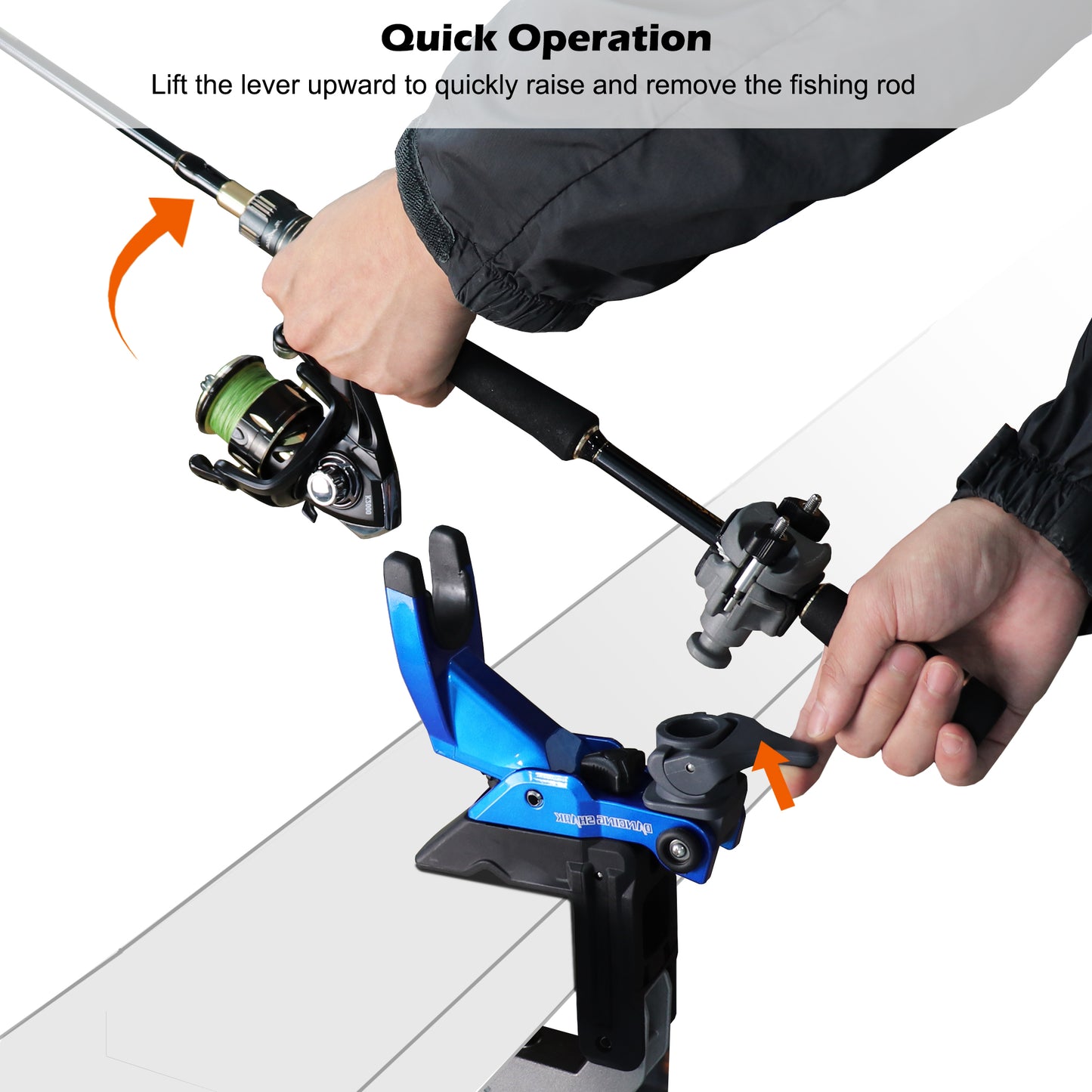 WINDFRD Offshore Trolling Fishing Rod Holder with Enlarge Clamp for Boat, Heavy-Duty for Big Game Fishing Rod, Innovative 1S Quick Releas