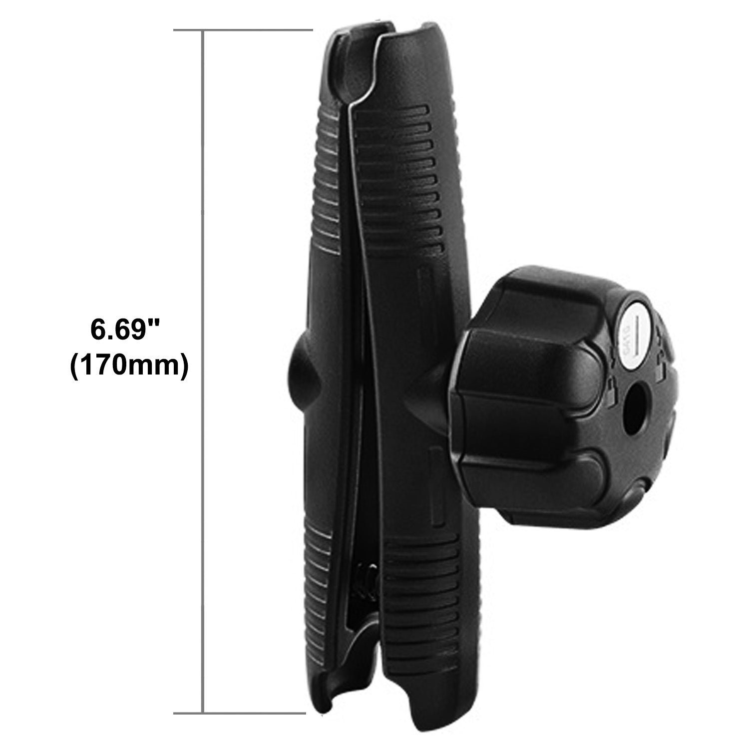 Aluminum 1 inches 6.69''(170mm) Double Socket Arm with Anti-Theft Lock, Fits 1" Ball