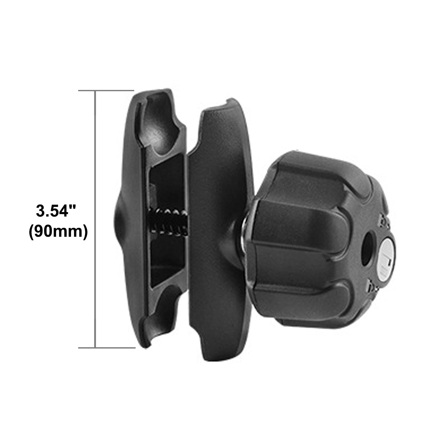 Aluminum 1 inches 3.54''(90mm) Double Socket Arm with Anti-Theft Lock, Fits 1" Ball