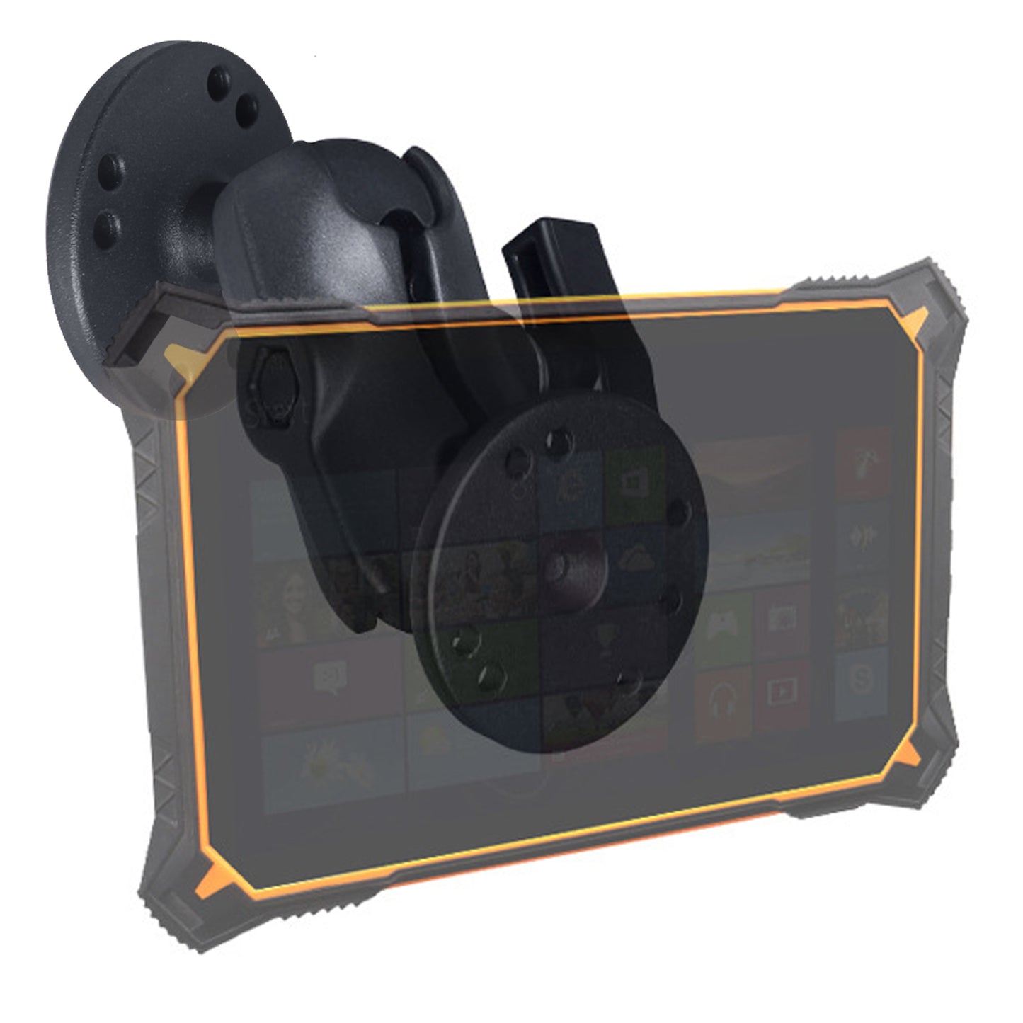 Support double boule WINDFRD en aluminium 1,5" avec deux plaques rondes AMPS, support pour détecteur de poissons/camion/GPS, bras court avec boule de 1,5"/38 mm/taille C, compatible avec RAM, Arkon, iBolt et plus encore.