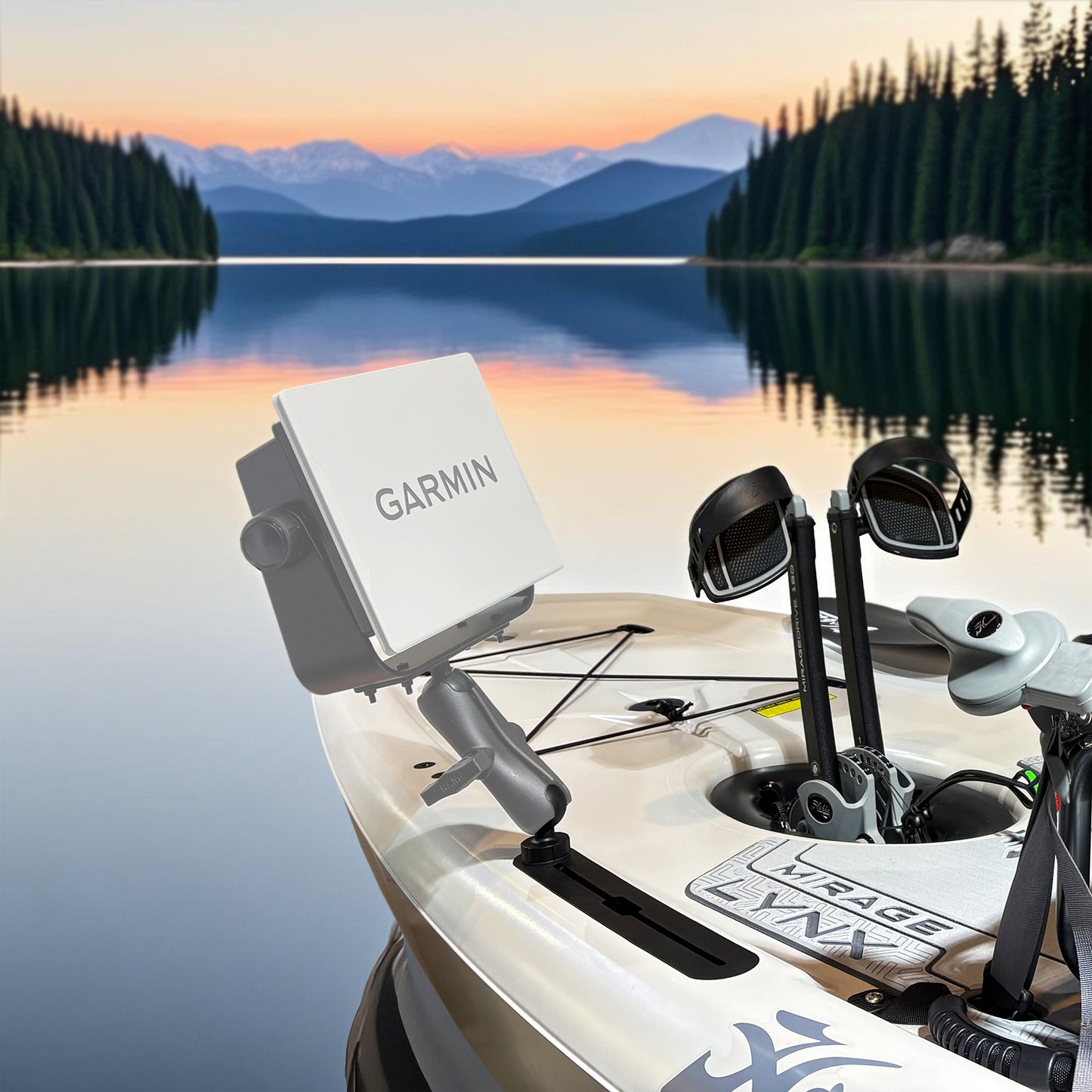 WINDFRD Lot de 2 supports à rotule de 1,5" avec fixation par boulon en T pour rail de kayak/bateau, compatibles avec RAM, Arkon, iBolt et autres supports à rotule de 1,5"/taille C, pour support de détecteur de poissons/GPS