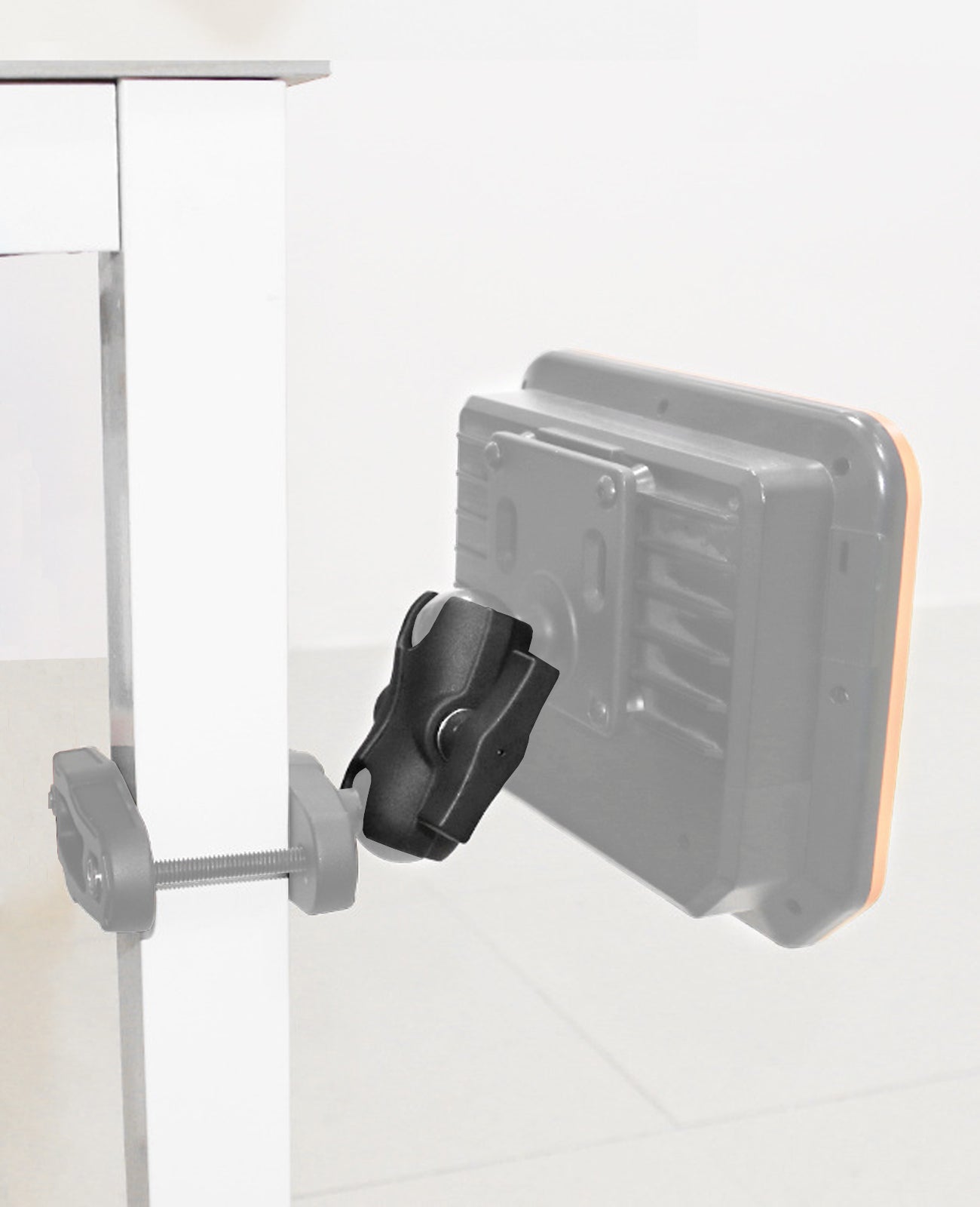 Bras court en aluminium (3,35") à double douille pour accessoires à rotule de 1,5"/taille C/38 mm, pince puissante, compatible avec les supports RAM, iBolt et plus encore.