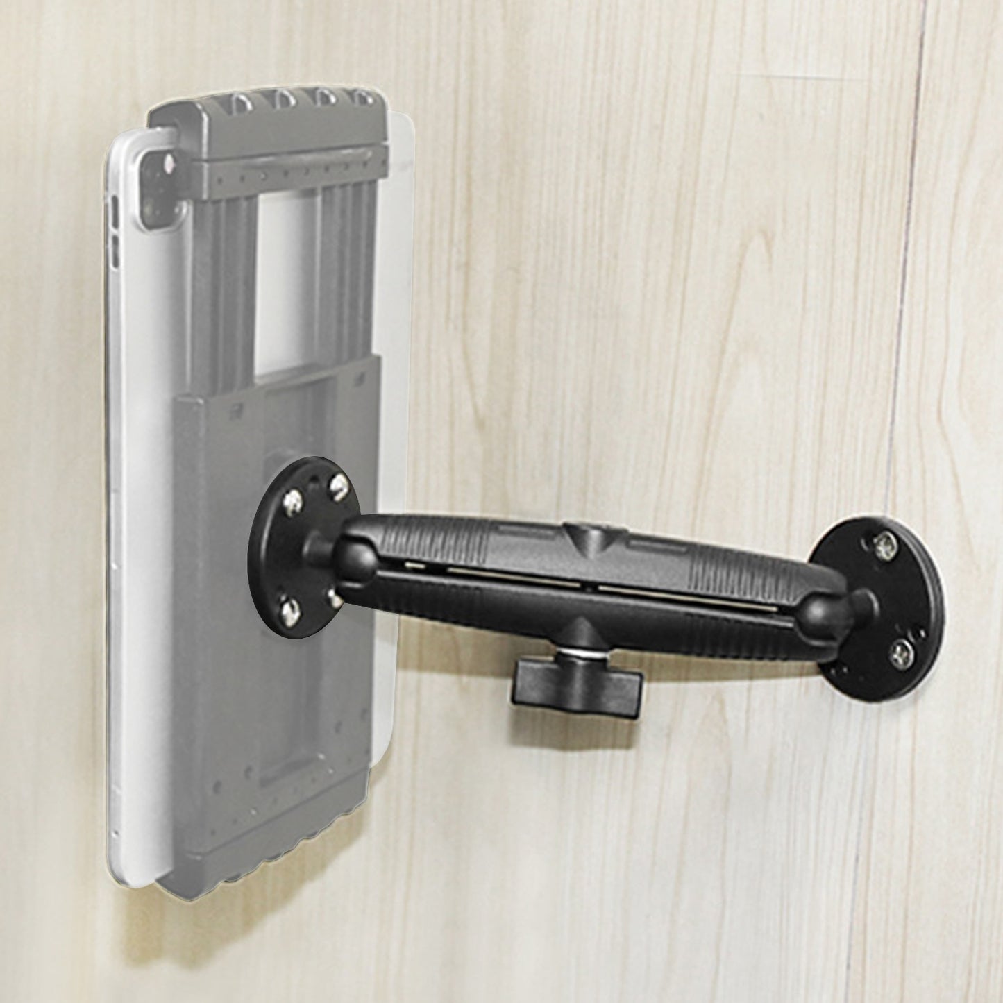 Support à double rotule 1" avec deux plaques rondes AMPS, bras en aluminium long (17 cm/6,7") et adaptateurs à rotule 1"/25 mm/taille B, compatible avec RAM, Arkon, iBolt et plus encore.