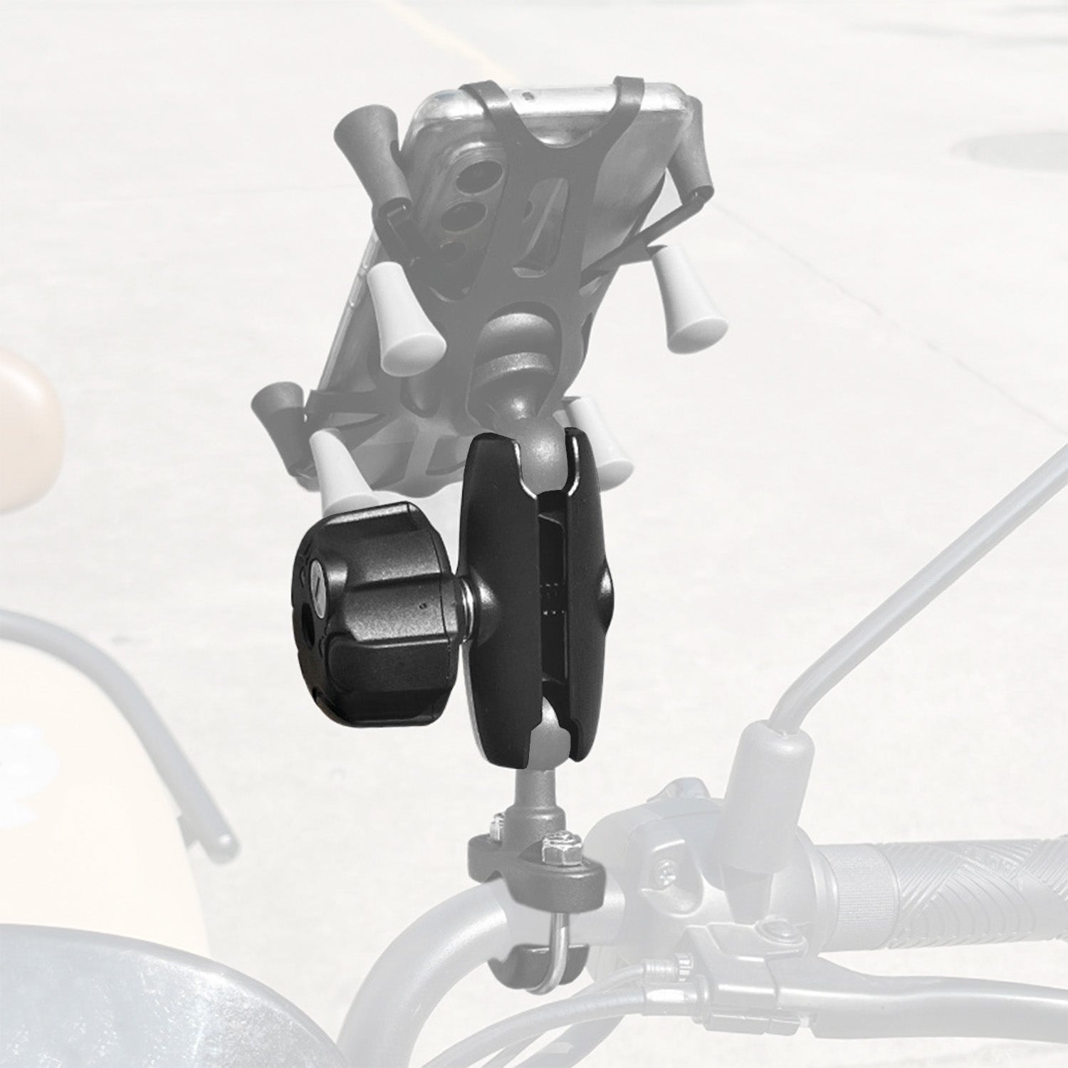 Aluminum 1 inches 3.54''(90mm) Double Socket Arm with Anti-Theft Lock, Fits 1" Ball