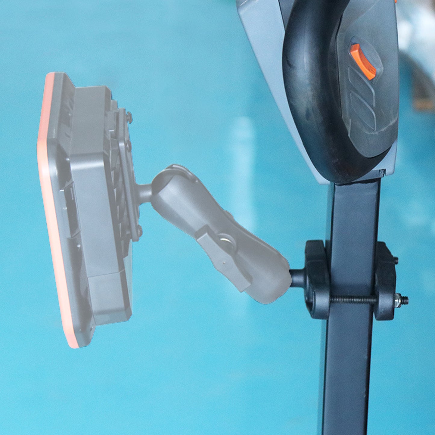 Base de fixation pour barre d'appui en aluminium avec boule de 1,5 po pour rails carrés jusqu'à 2,1 po de diamètre, compatible avec les supports RAM de taille C, bras à double douille à boule de 1,5 po