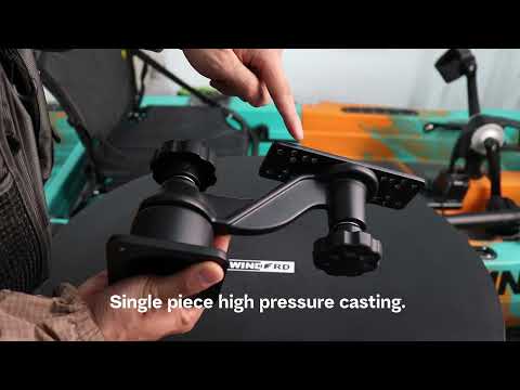 All Aluminium Fish Finder/Chartplotter Mount, 360° Swivel Adjustable, Securely Holds 7" to 16" Screens (Flat Mounting)