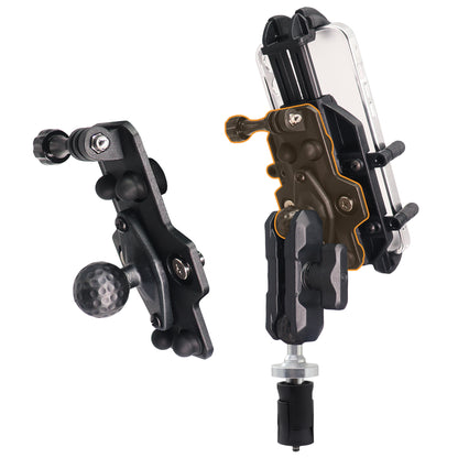 Support de téléphone pour moto anti-vibrations avec base à fourche 
