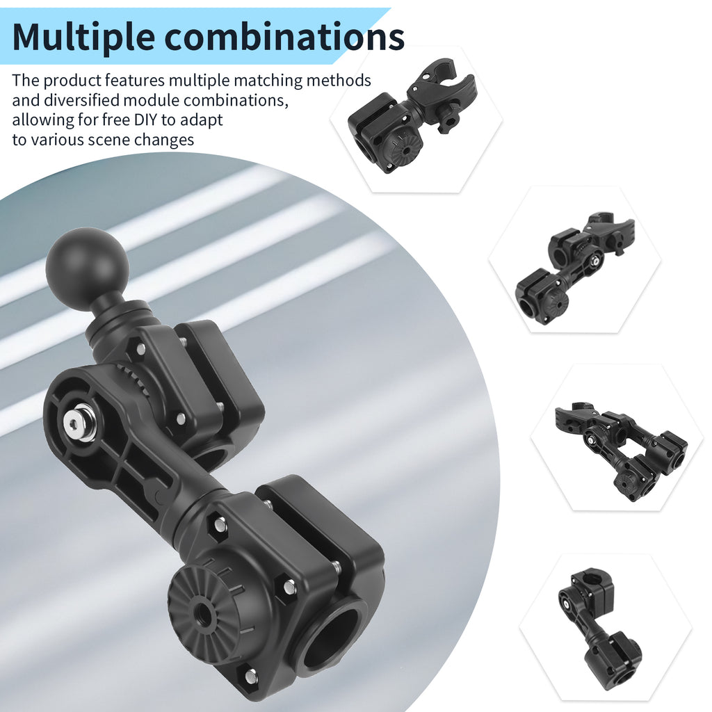 0 Degree Pole Mount with C Size/1.5'' Ball, Compatible with Garmin LiveScope Plus LVS34, Replaces 010-13228-03 (Double Mounts)