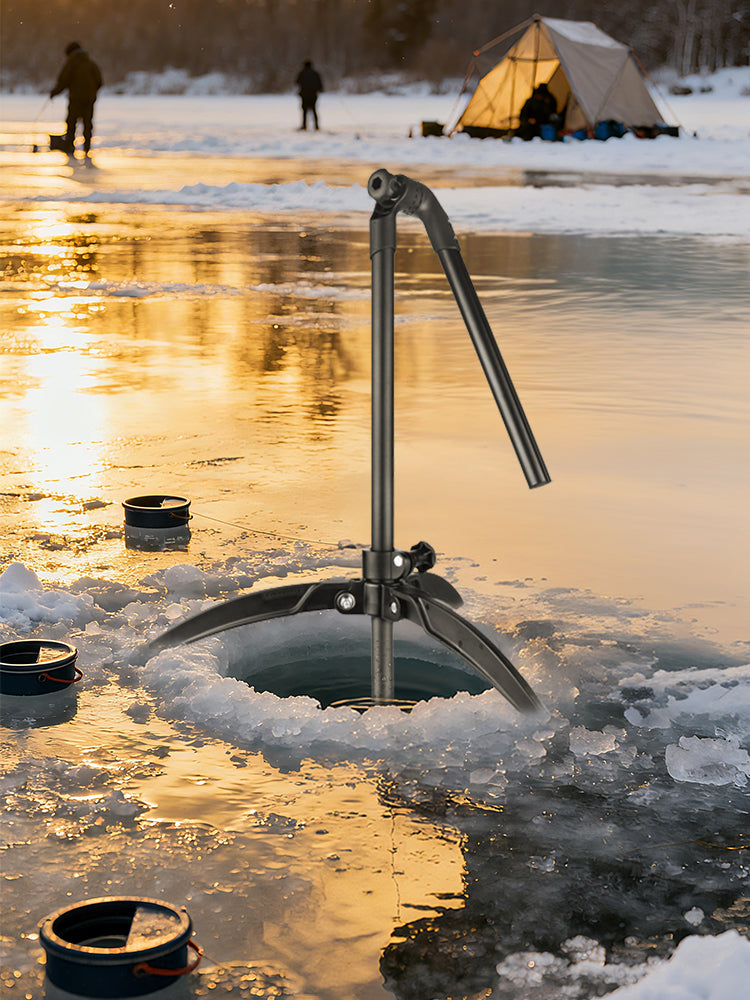 Ice Fishing Transducer Mount for Garmin LVS34, Compatible with 1.5-inch and C-Size Double Socket Arms