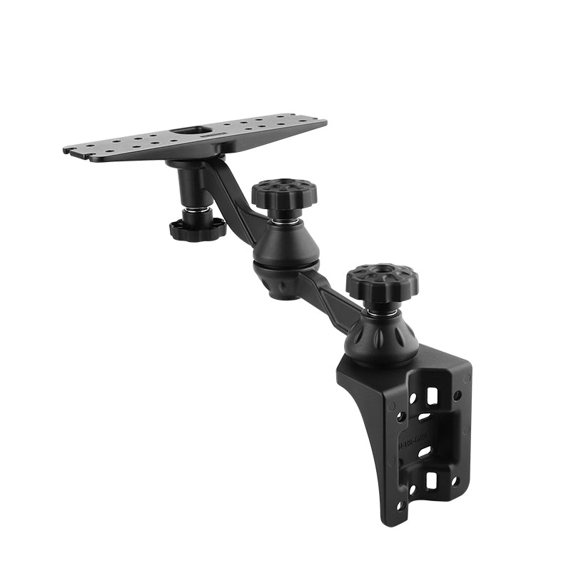 Aluminum Fish Finder Mount, Marine Electronics Mount with Reinforced 360° Swivel Adjustable Arm for 7"-16" Large Depth Finder Screen