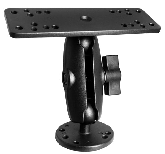 WINDFRD Aluminum Fish Finder Mount with 1" / B Size Ball, Marine Electronic/Depth Finder Mount for Boat, 360° Rotation, High Salt Water Resistant, Compatible with Garmin, Lowrance and More
