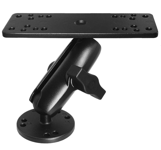 WINDFRD Aluminum Fish Finder Mount with 1" / B Size Ball, Marine Electronic/Depth Finder Mount for Boat, 360° Rotation, High Salt Water Resistant, Compatible with Garmin, Lowrance and More