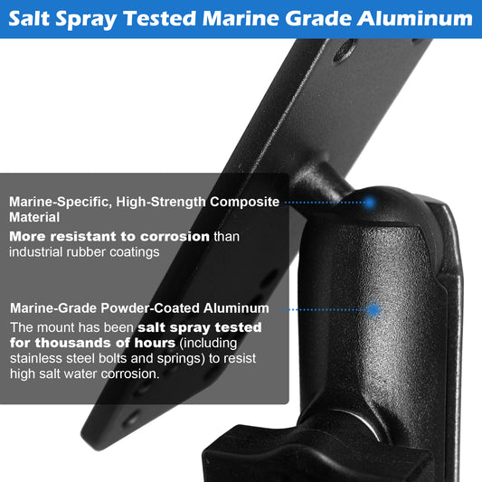 WINDFRD Aluminum Fish Finder Mount with 1" / B Size Ball, Marine Electronic/Depth Finder Mount for Boat, 360° Rotation, High Salt Water Resistant, Compatible with Garmin, Lowrance and More