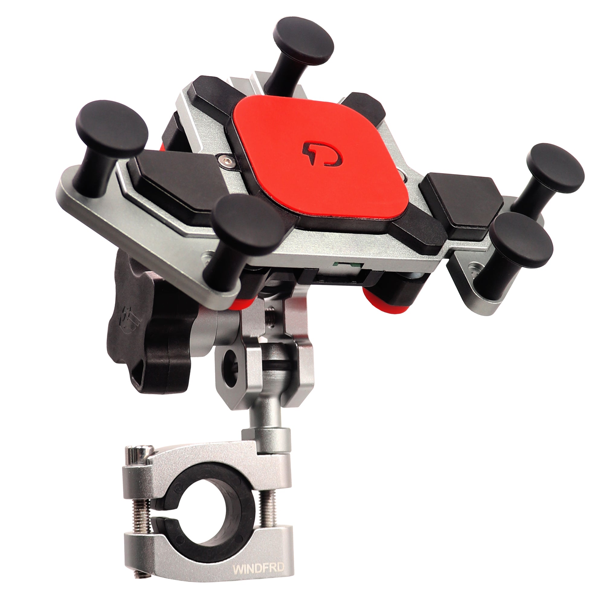 WINDFRD Metal Motorcycle Phone Mount, Smartphone Mounts, Rock Solid and Anti-Theft