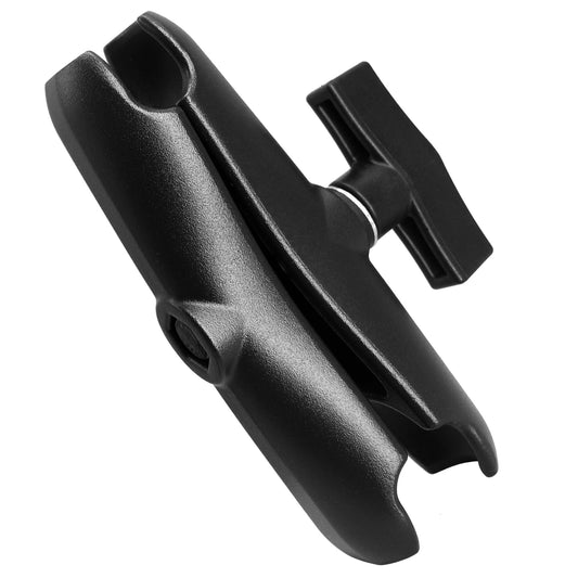 Bras double en aluminium WINDFRD à deux douilles moyennes (5,9") avec adaptateur à double rotule pour accessoires à rotule de 1,5 pouce/taille C/38 mm, pince puissante, réglable à 360°, compatible avec support RAM, iBolt et plus encore.