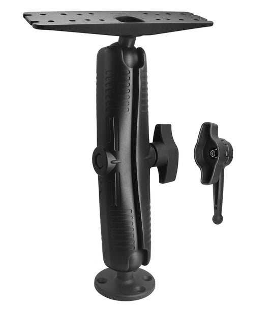 2.25" / D Size Ball Fish Finder Mount with 13" Long Arm, Heavy Duty Marine Electronic/Depth Finder Mount for 9" to 16" Large Fishfinder, Compatible with Garmin, Lowrance, Humminbird and More