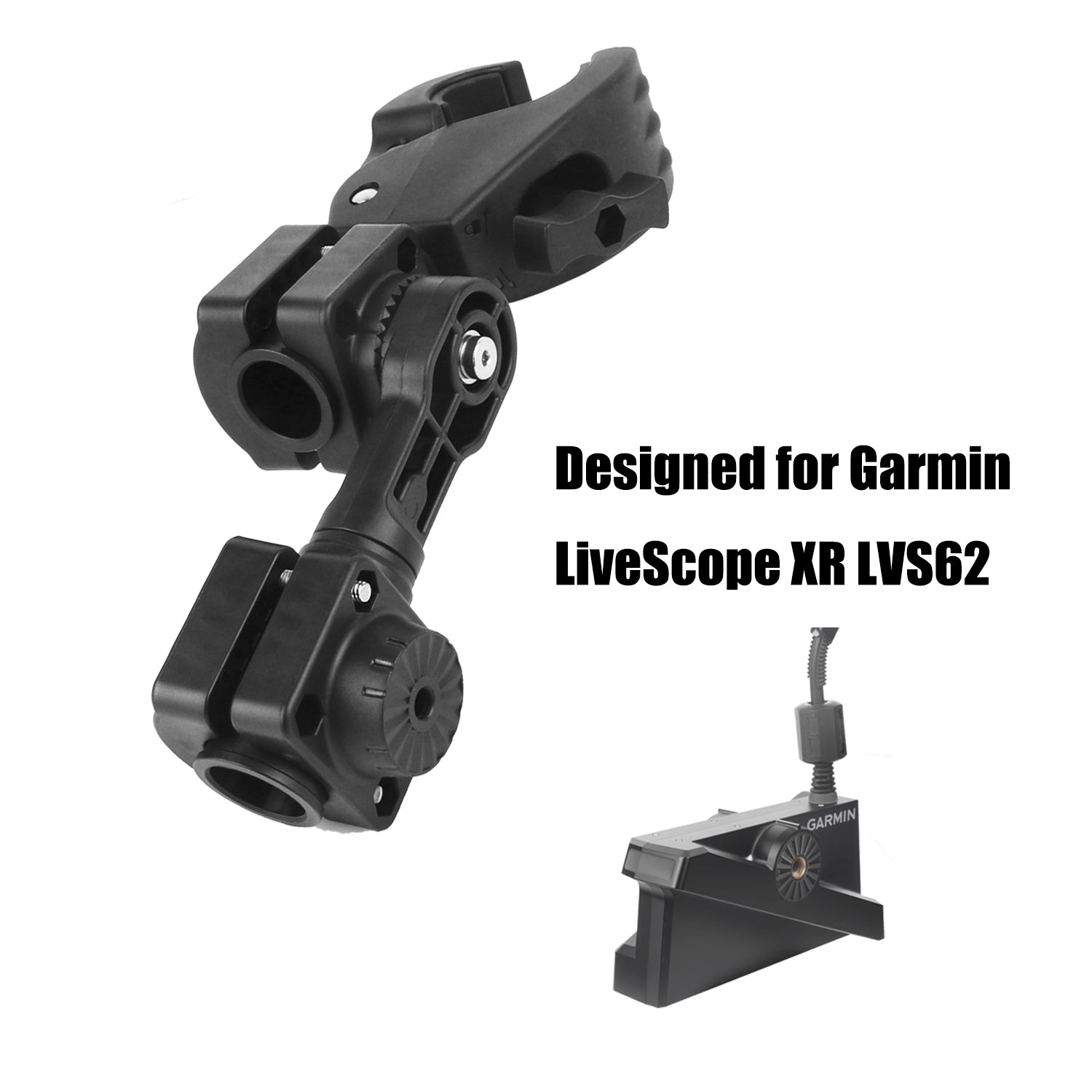 0 Degree Pole Mount with Clamp, Compatible with Garmin LiveScope XR LVS62, Replaces 010-13248-00