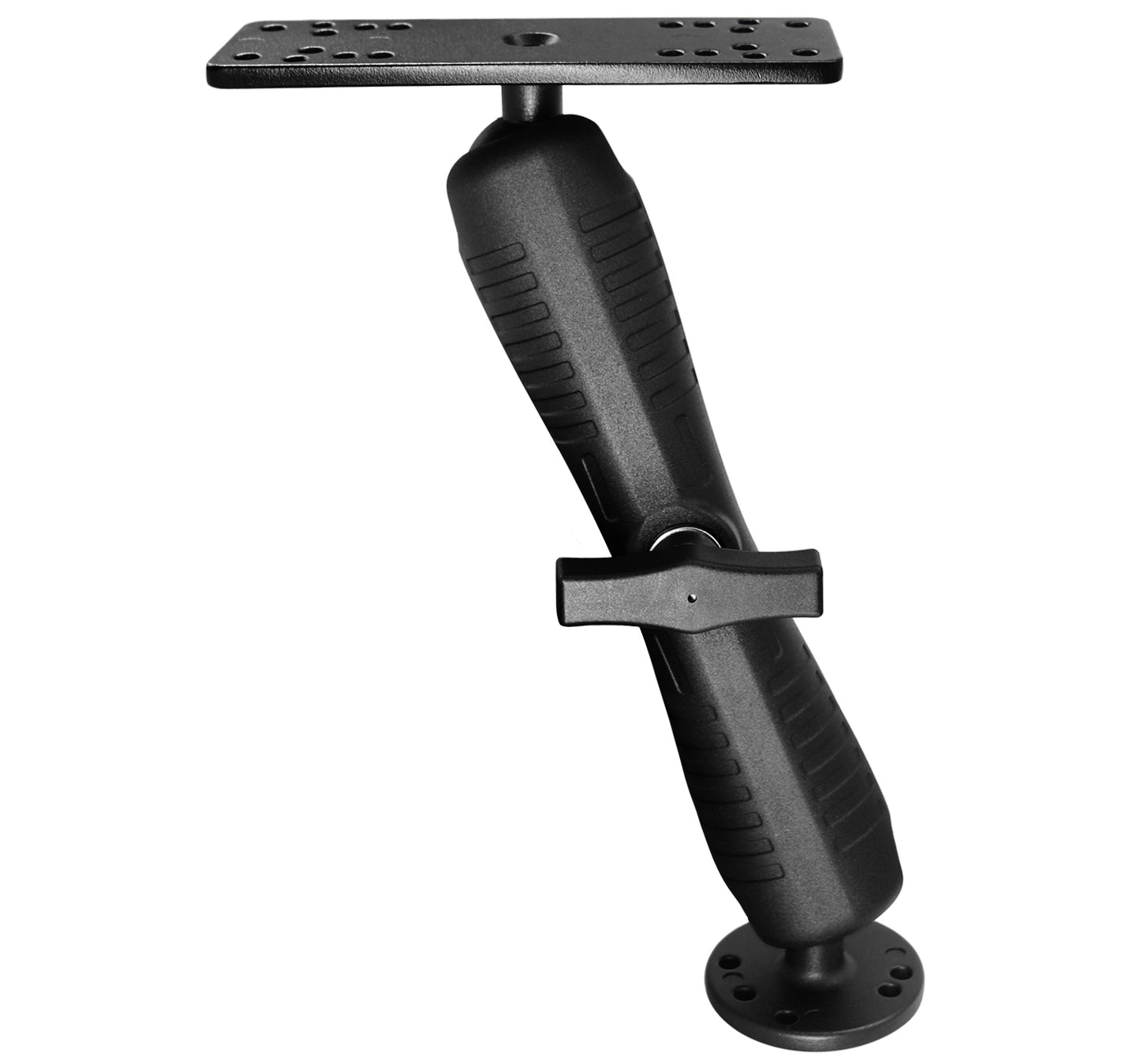 Aluminum Fish Finder Mount with 1.5" / C Size Ball, Heavy Duty 9.1" Long Arm Depth Finder Mount for Boat, High Salt Water Resistant, Compatible with Garmin, Lowrance and More