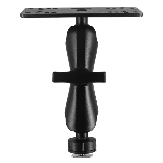 Support de sondeur en aluminium WINDFRD avec base à rotule en T de 1,5", support électronique/de sondeur marin pour rail de kayak/bateau, compatible avec Garmin, Lowrance, Humminbird et autres.
