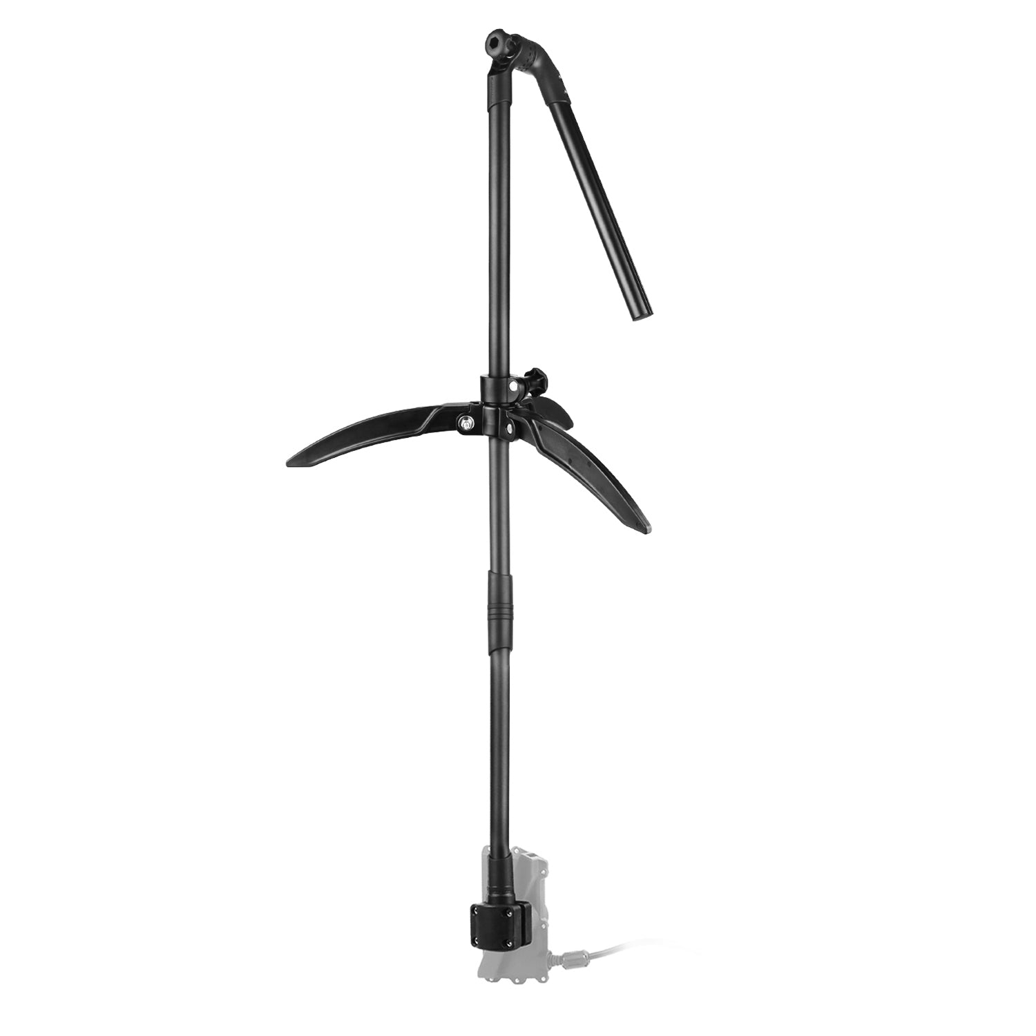 Ice Fishing Transducer Pole Mount with 0 Degree Mount, Livescope Transducer Pole with Tripod Ice Mount, Compatible with Garmin LVS34, Compatible with RAM Mounts C Size/1.5'' Double Socket Arm