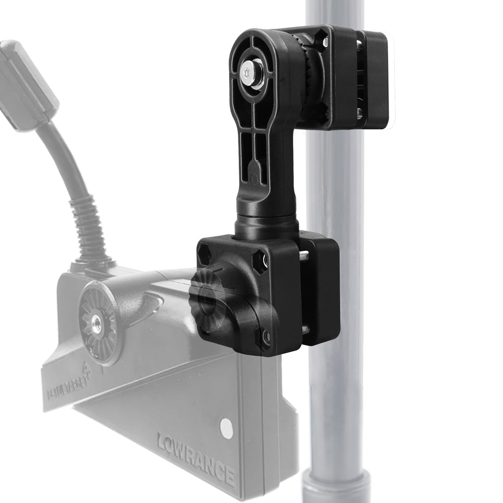0 Degree Transducer Pole Mount Compatible with Lowrance ActiveTarget 2 (AT2), Reinforced Nylon Trolling Motor Bracket, Replaces 000-15959-001, Heavy Duty Sonar Mount