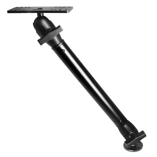 1.5" / C Size Ball Aluminum Fish Finder Mount with Extension(18.3") Arm, Marine Electronic/Depth Finder Mount for Boat, 360° Rotation, Compatible with Garmin, Lowrance, Humminbird and More
