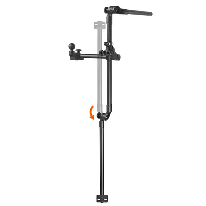 Support de perche pour sondeur Livescope pour kayak, support de sondeur LiveScope pour Garmin et Lowrance, compatible avec les supports RAM, bras à double douille de taille C/1,5" (extension pliable)