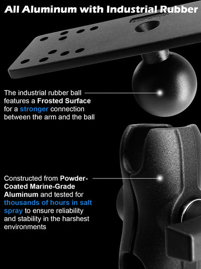 1.5" Ball Fish Finder Mount with  Short Arm