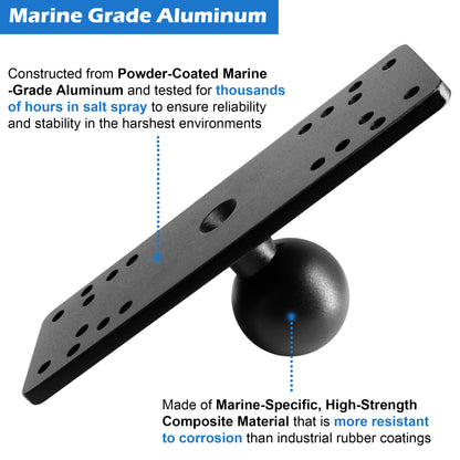 1.5" Ball Universal Fish Finder Mounting Plate