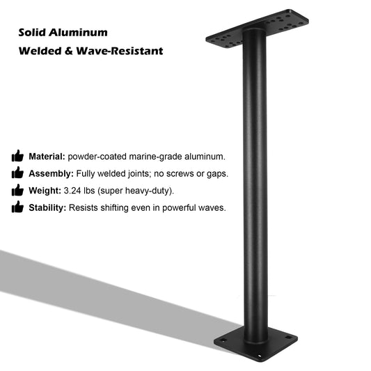 WINDFRD All Aluminum Fish Finder Mount, Marine Electronics Mount Holder for Boat, Securely Holds 5" to 16" Screens, Compatible with Garmin, Lowrance and More Depth Finder