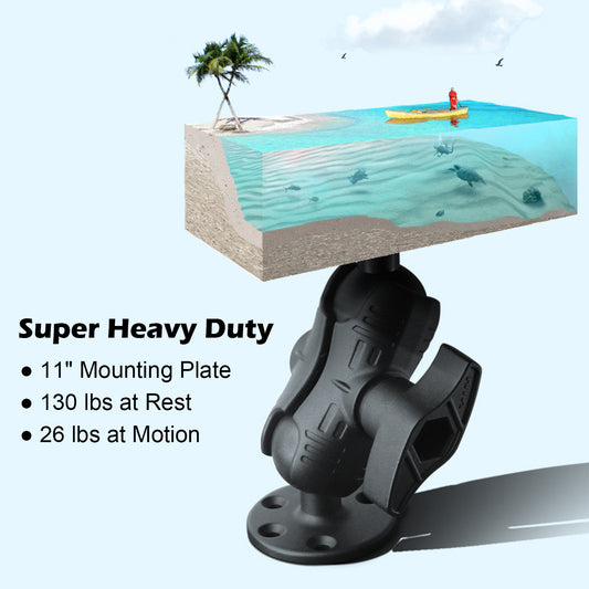 WINDFRD 2.25"/D Size Fish Finder Mount for 9" to 12" Large Fishfinder with Wrench, Super Load-Bearing Marine Electronic Mount, Compatible with Garmin, Lowrance, Humminbird and More