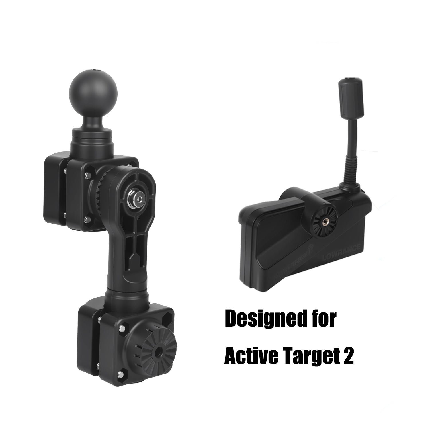 0 Degree Pole Mount with C Size/1.5'' Ball, Compatible with Lowrance Active Target2, Replaces 000-15770-001