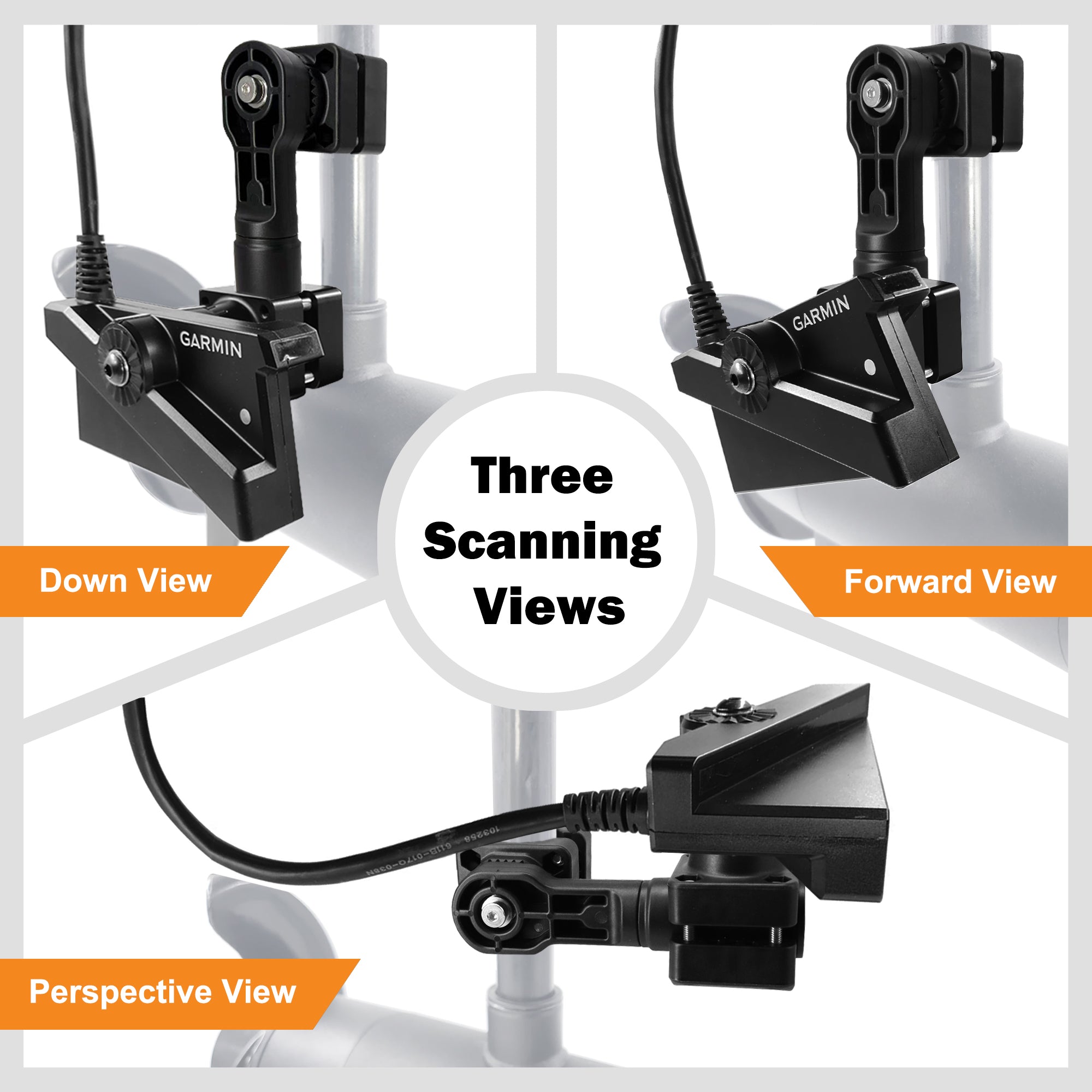 0 Degree Pole Mount Compatible with Garmin LiveScope Plus LVS34, Replaces 010-13228-03