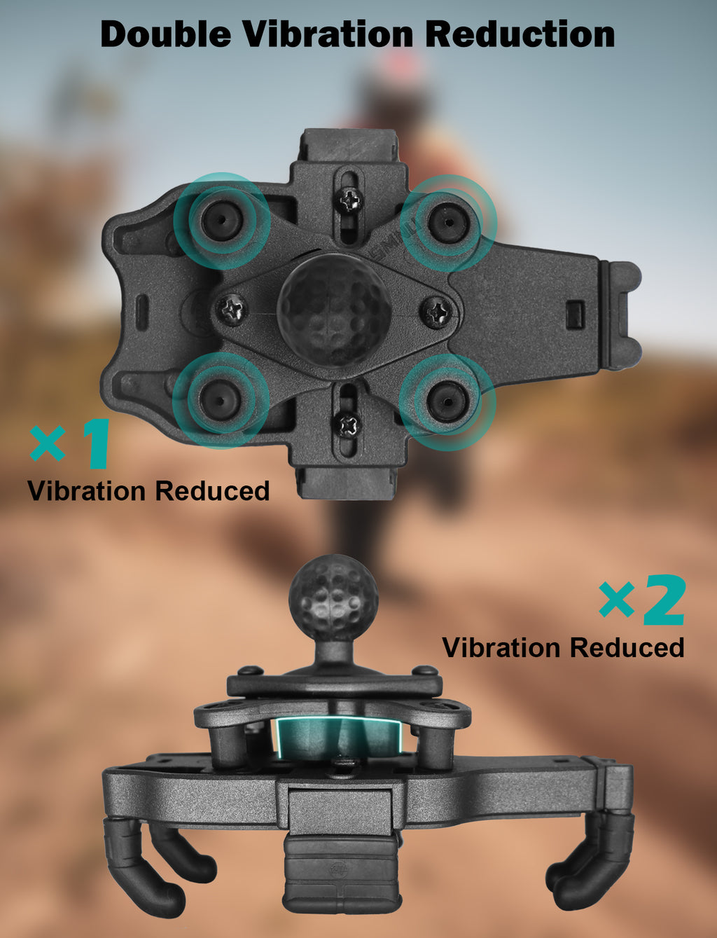 Motorcycle Handlebar Phone Mount with Vibration Dampener