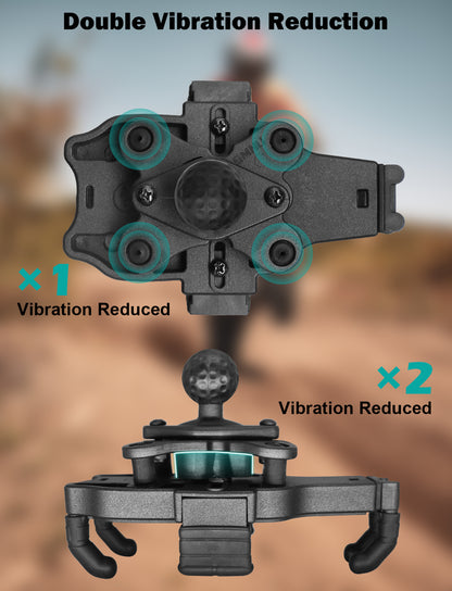 Support de téléphone pour guidon de moto avec amortisseur de vibrations 