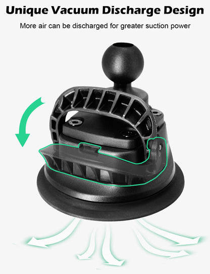 Base à ventouse avec boule de 1 pouce/taille B 