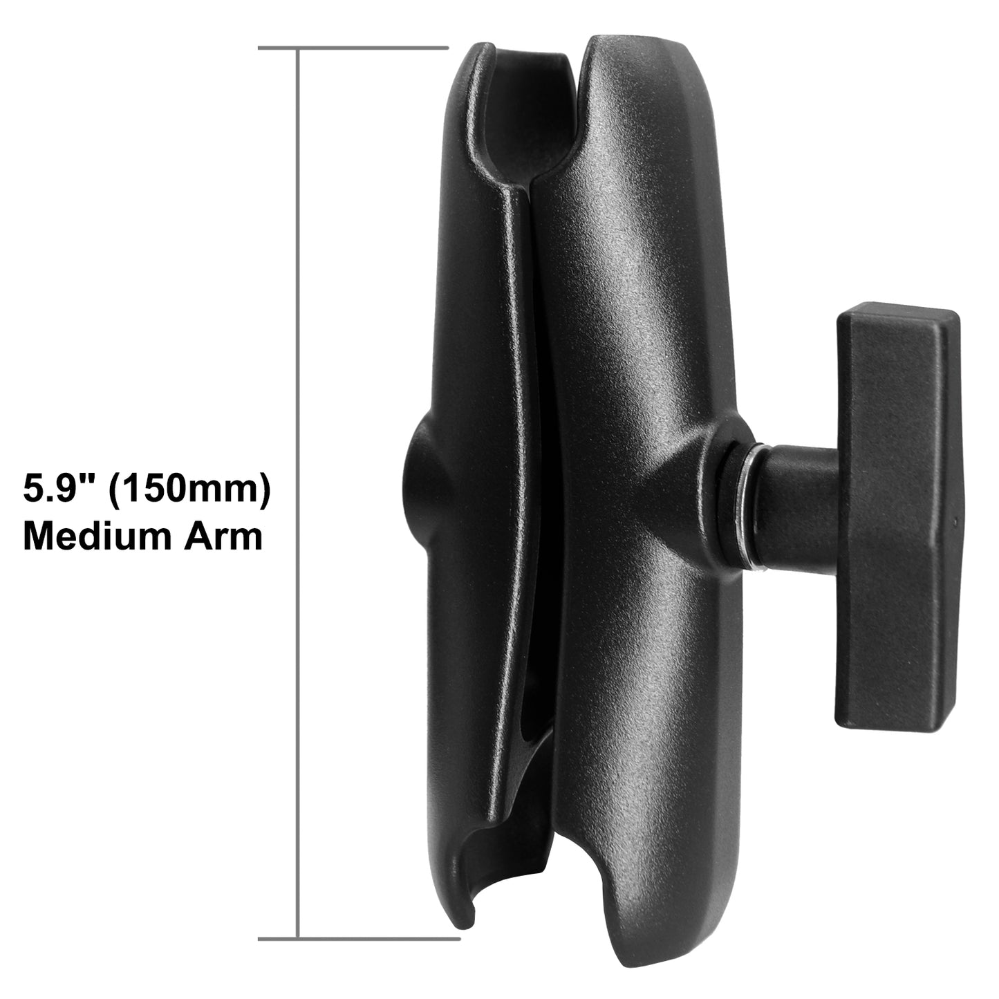 Bras à double douille en aluminium de taille moyenne (5,9") 
